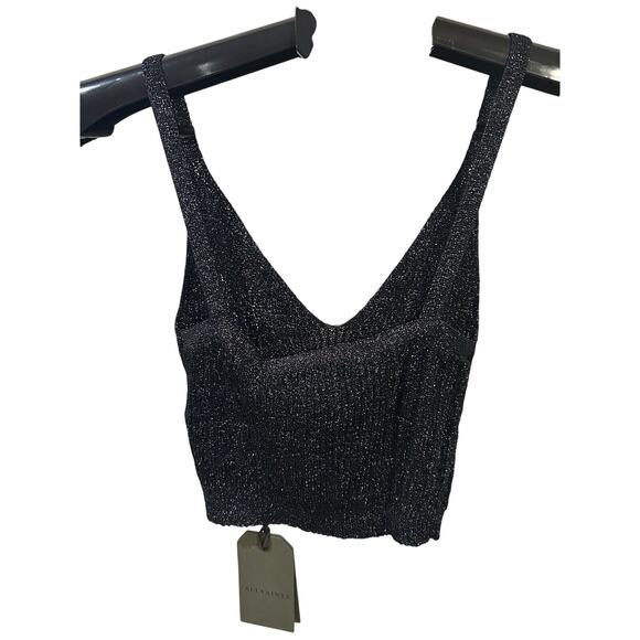 ALLSAINTS Women's Agnetha Vest Top Black Size S NWT - Picture 2 of 5